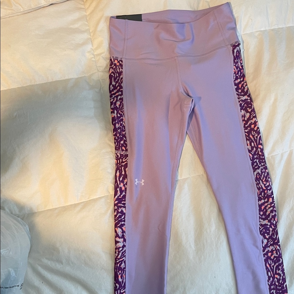 Under Armour Lavender Leggings with Patterned Accents